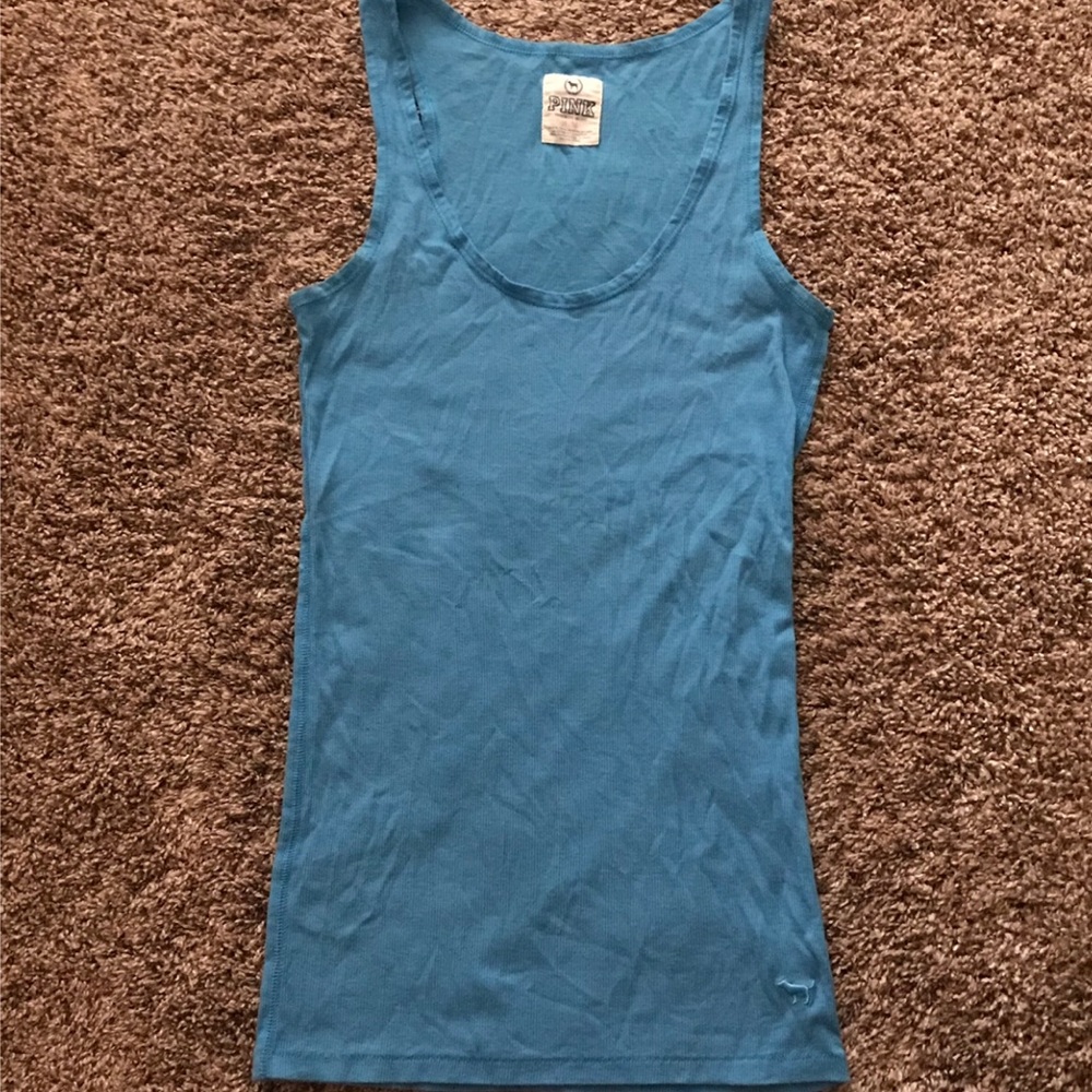 Blue Racerback Tank Top- Med- Victoria’s Secret